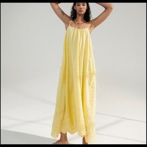 NWOT Zara Yellow Maxi Dress